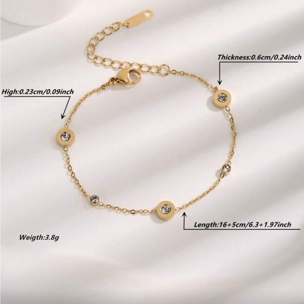 Elegant Gold and Silver Bracelet - Picture 2 of 2